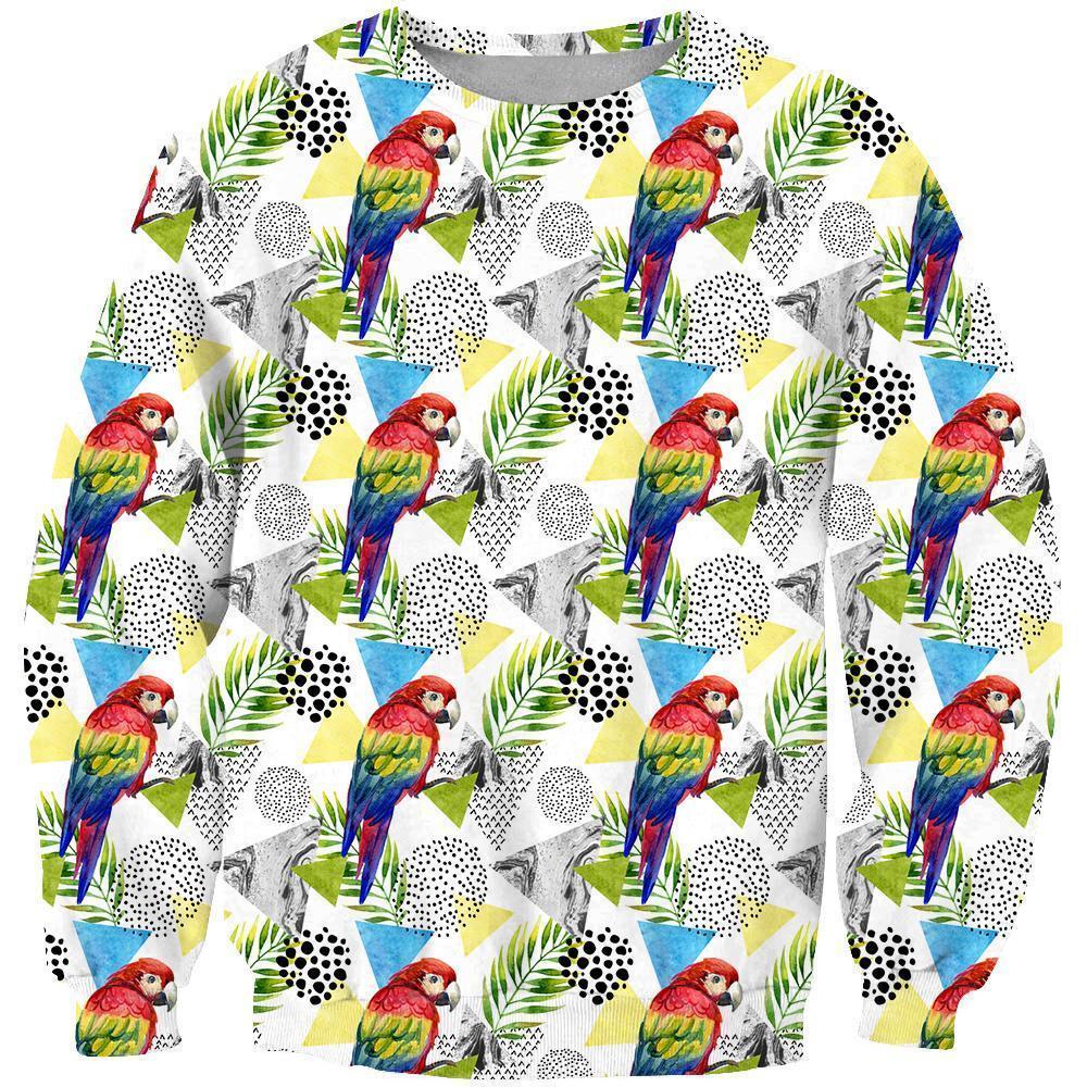 All Over Printing Beautiful Scarlet Macaw Shirt-Apparel-Phaethon-Sweatshirt-S-Vibe Cosy™