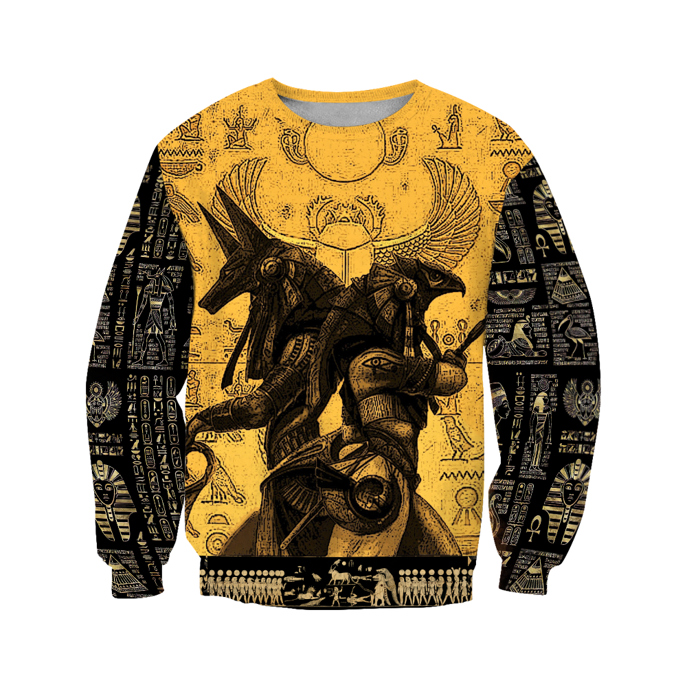 Anubis Ancient Egypt 3D All Over Printed Hoodie Clothes JJ070302-Apparel-MP-Sweatshirts-S-Vibe Cosy™
