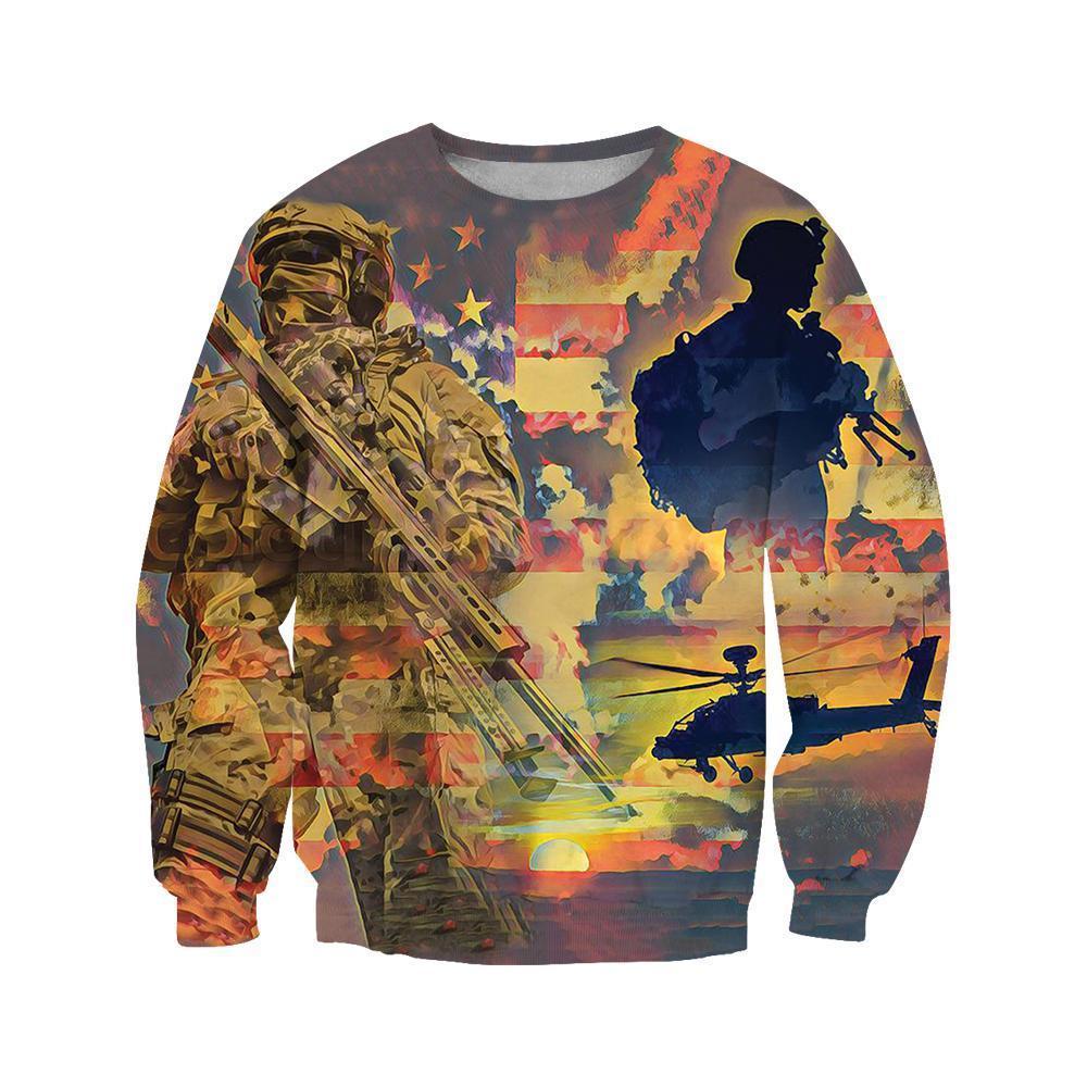 All Over Printed God N Country Shirts-Apparel-HP Arts-Sweatshirt-S-Vibe Cosy™