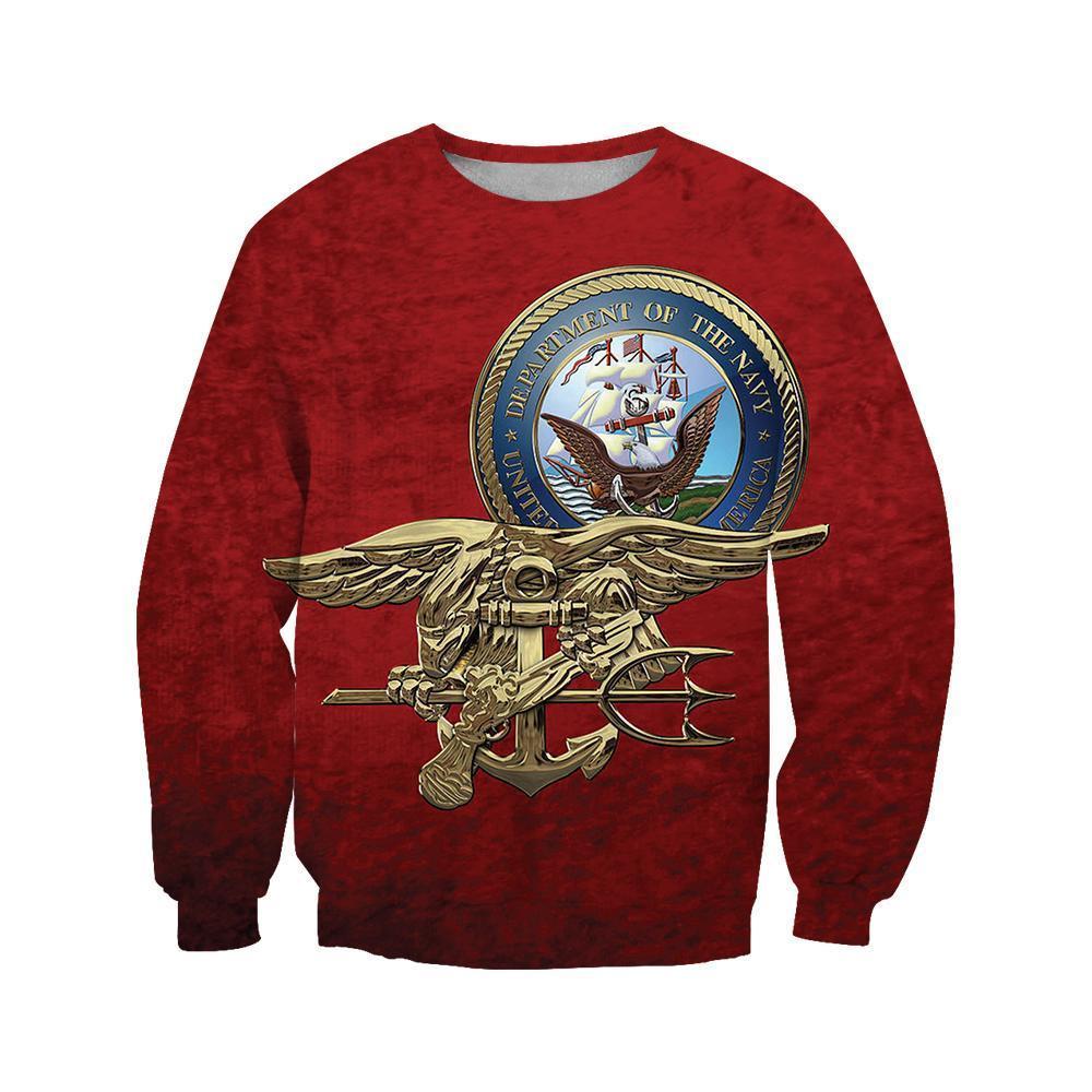 All Over Printed Navy Seals Trident Shirts-Apparel-HP Arts-Sweatshirt-S-Vibe Cosy™