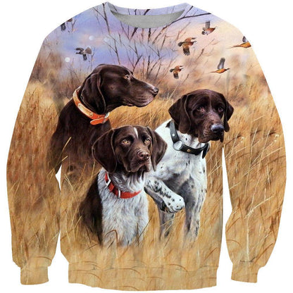 3D All Over Print 3 Hunting Dog Hoodie-Apparel-Phaethon-Sweatshirt-S-Vibe Cosy™