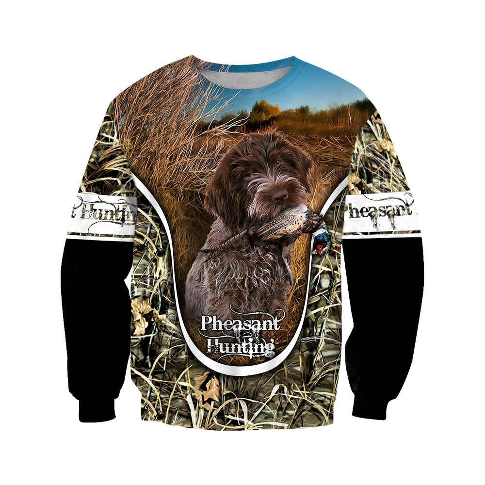 Pheasant Hunting Wirehaired Pointing Griffon 3D All Over Printed Shirts For Men And Women JJ150105-Apparel-MP-Sweatshirts-S-Vibe Cosy™