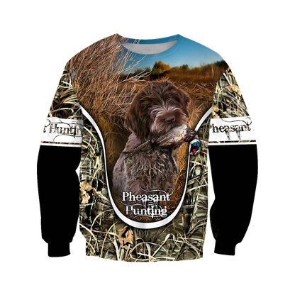 Pheasant Hunting Wirehaired Pointing Griffon 3D All Over Printed Shirts For Men And Women JJ150105-Apparel-MP-Sweatshirts-S-Vibe Cosy™