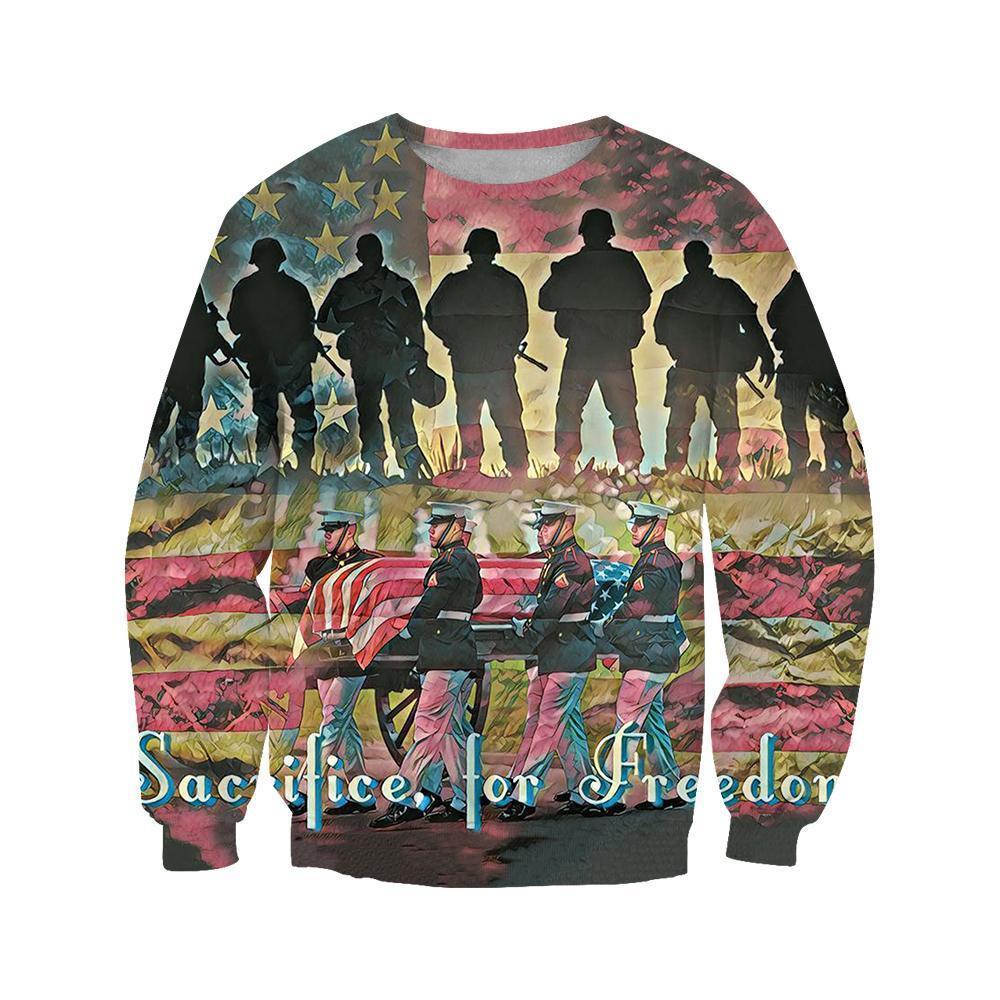All Over Printed Sacrifice For Freedom Shirts-Apparel-HP Arts-Sweatshirt-S-Vibe Cosy™