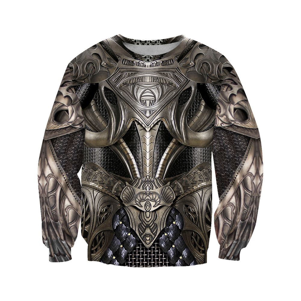3D Printed Hoodie Chainmail Knight Armor Clothes JJ060304-Apparel-MP-Sweatshirt-S-Vibe Cosy™