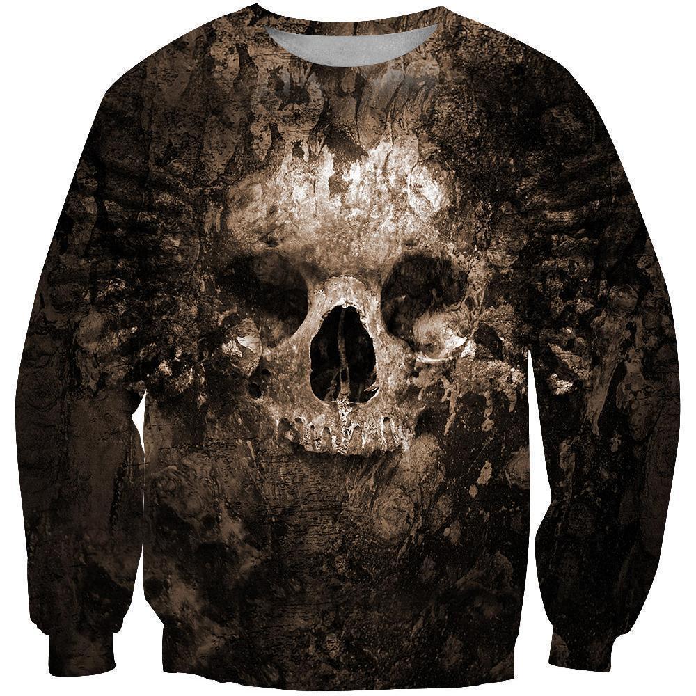 3D All Over Print Quake Skull Lockscreen Shirts-Apparel-Phaethon-Sweatshirt-S-Vibe Cosy™