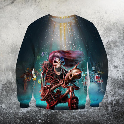Music Is My Life And Skull Is My Love PL212-Apparel-PL8386-Sweatshirt-S-Vibe Cosy™
