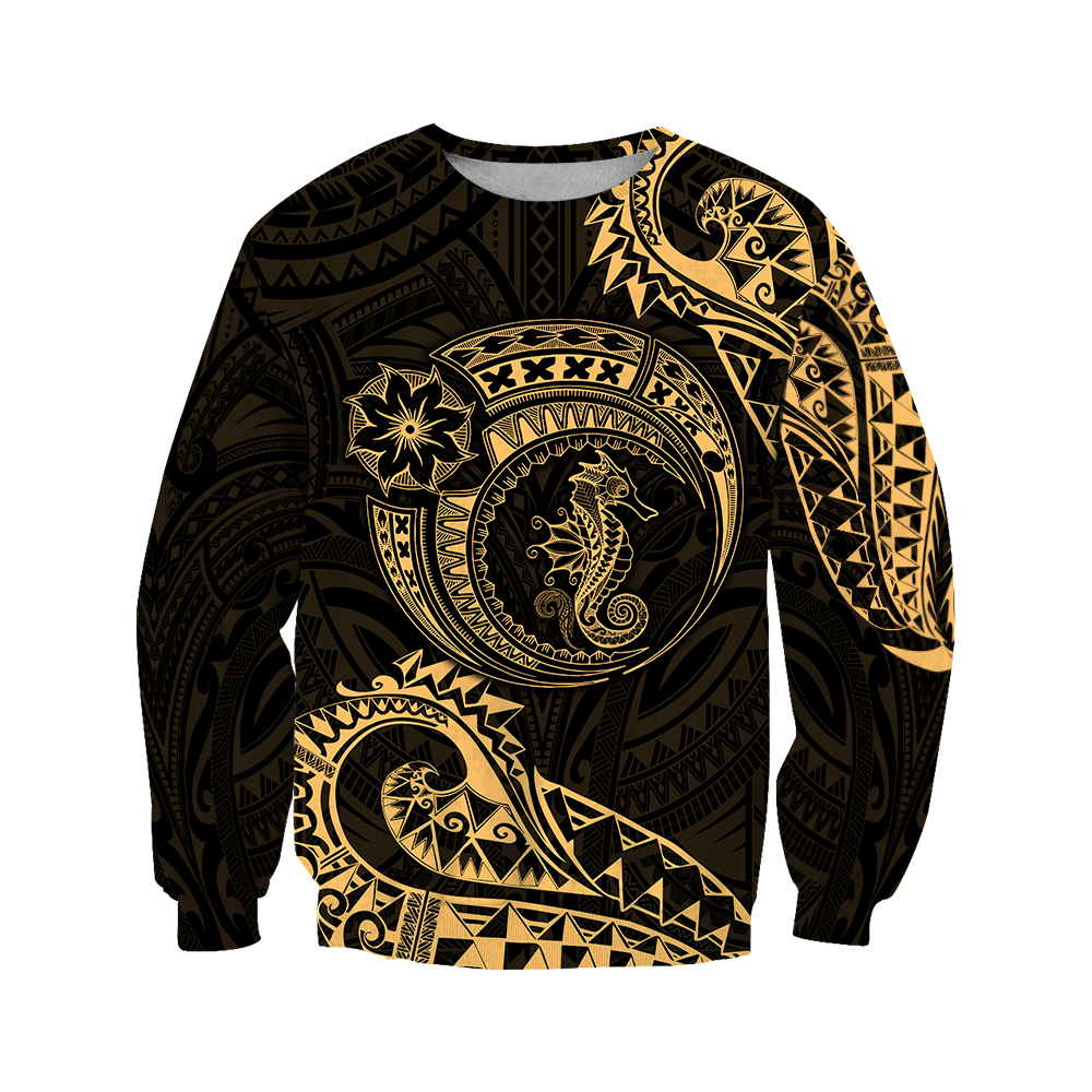 Seahorse Polynesian 3d all over printed shirt and short for man and women JJ200201 PL-Apparel-PL8386-Sweatshirt-S-Vibe Cosy™