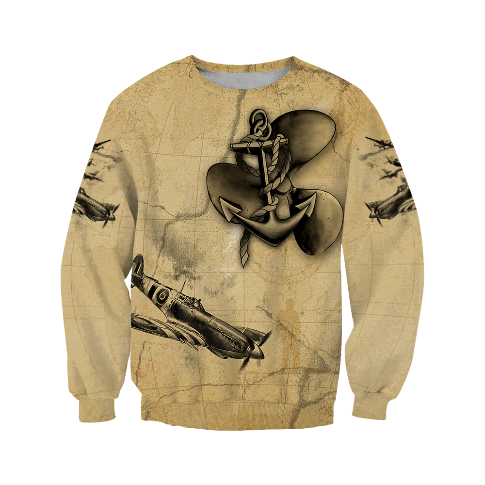Propeller brave pilots all over printed shirts for men and women JJ020102-Apparel-Huyencass-Sweat Shirt-S-Vibe Cosy™