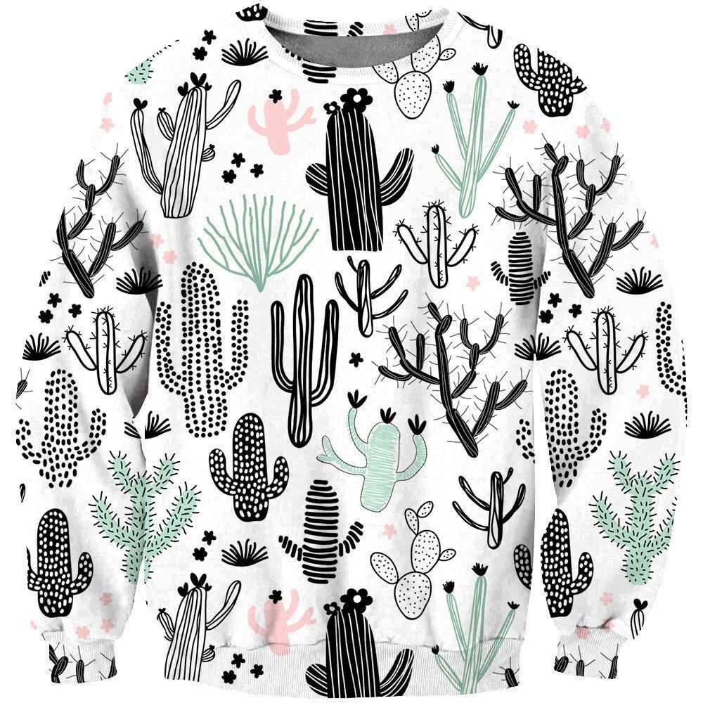 3D All Over Printing Many Cactus Shirt-Apparel-NTH-Sweatshirt-S-Vibe Cosy™