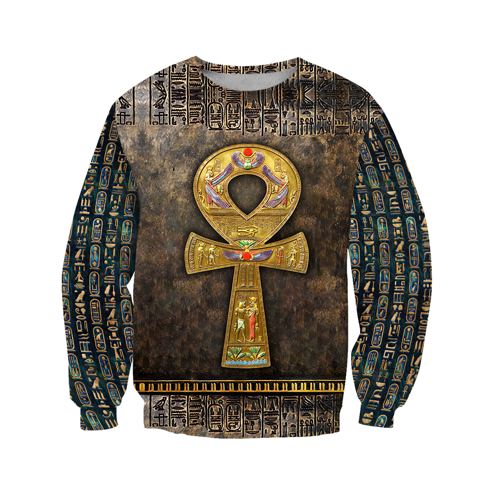 Ancient Egypt Ankh 3D All Over Printed Shirt Hoodie For Men And Women MP1001-Apparel-MP-Sweatshirts-S-Vibe Cosy™
