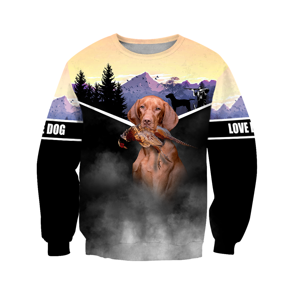 Pheasant Vizsla Hunting 3D All Over Printed Shirts For Men And Women JJ110203-Apparel-MP-Sweatshirts-S-Vibe Cosy™