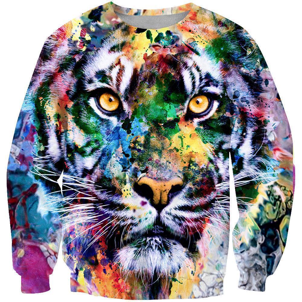 3D All Over Print Tiger Hoodie-Apparel-RoosterArt-Sweat Shirt-S-Vibe Cosy™