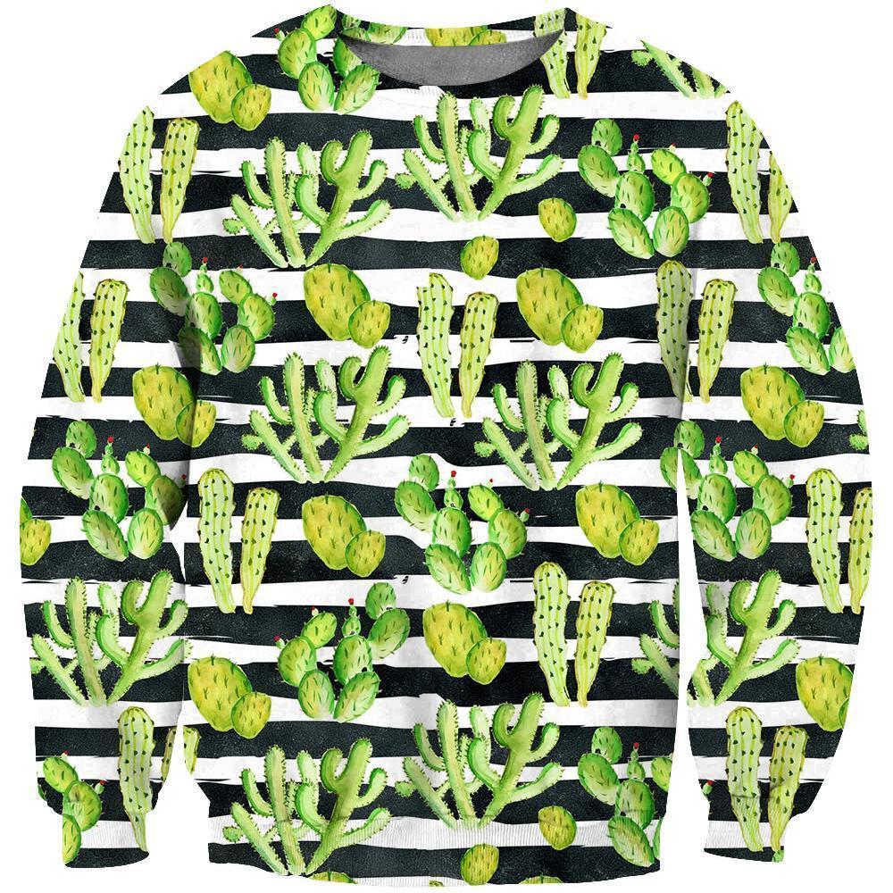 All Over Printing Beautiful Green Cacti Shirt-Apparel-Phaethon-Sweatshirt-S-Vibe Cosy™