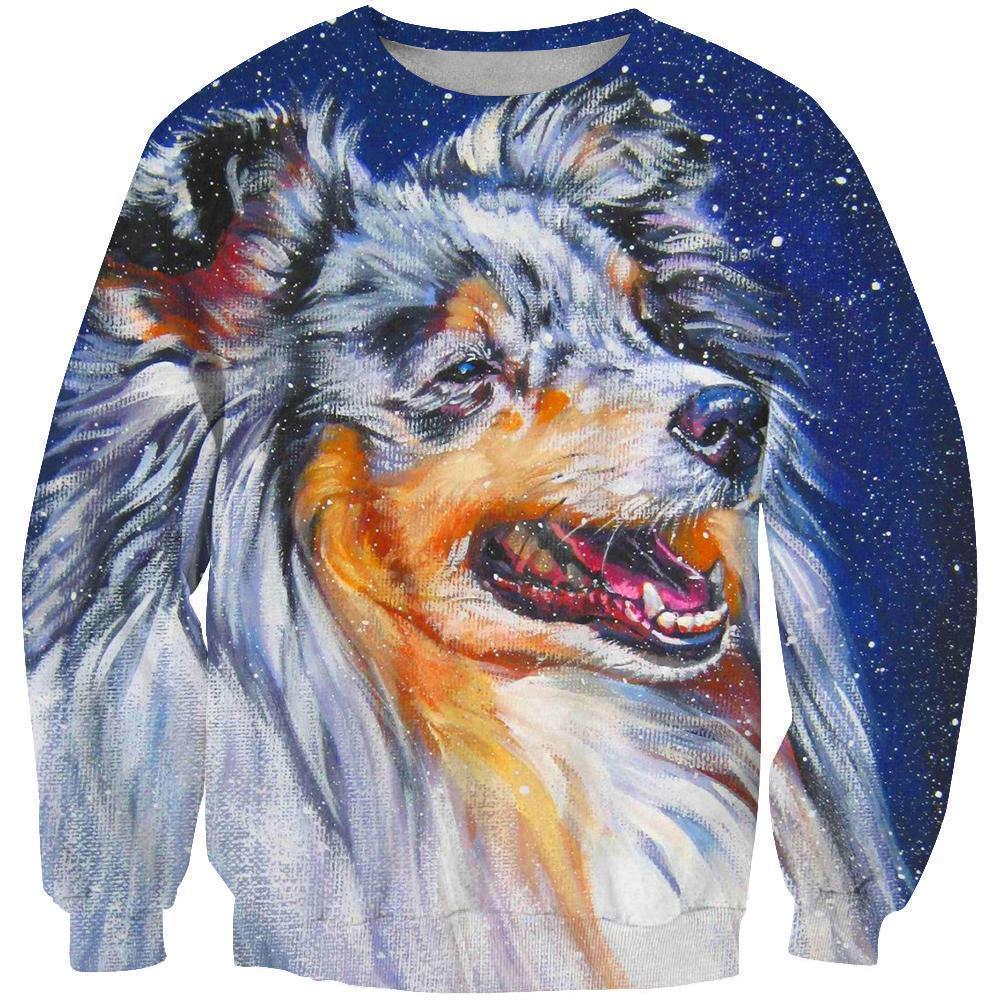 3D All Over Print Shelties Blue Merle Dog Hoodie-Apparel-Phaethon-Sweatshirt-S-Vibe Cosy™