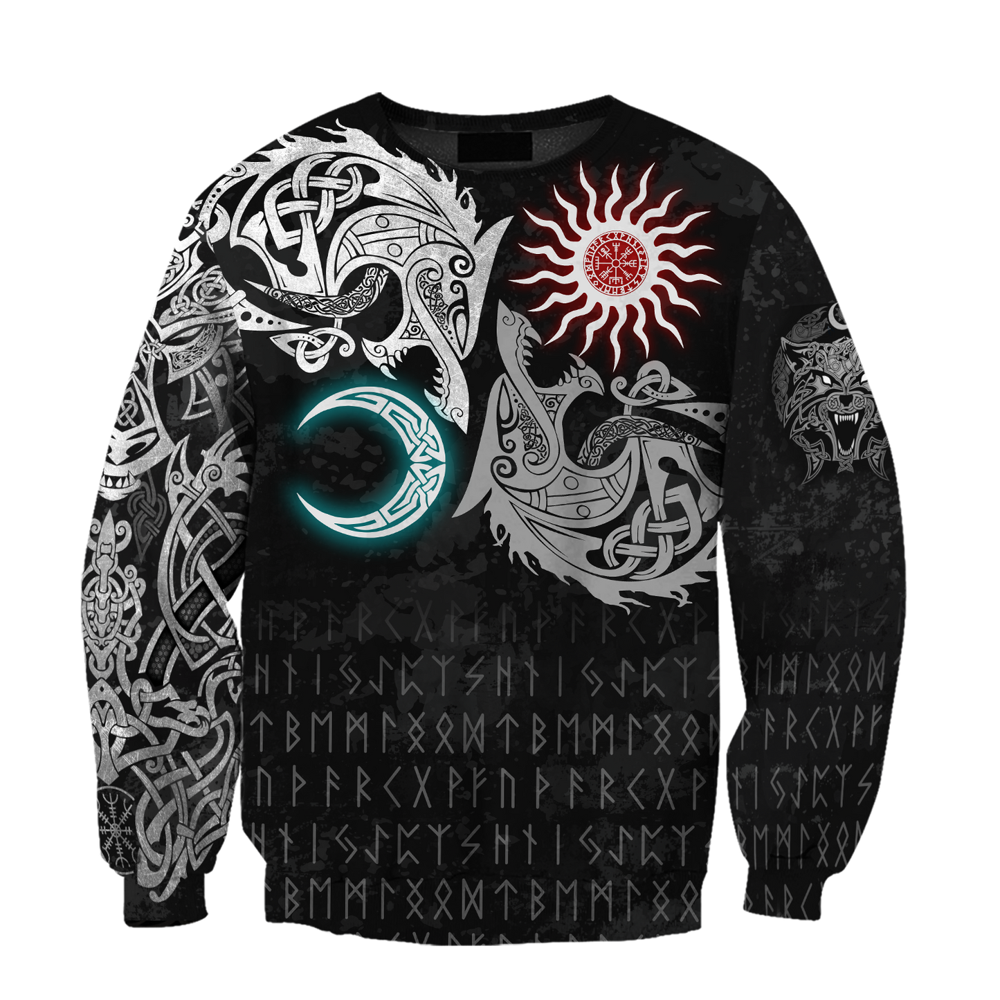 Ragnarok Monsters Sköll and Hati 3D All Over Print Hoodie
