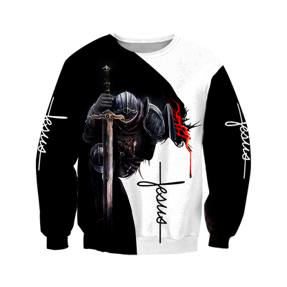 Knight God Jesus 3D All Over Printed Shirt Hoodie For Men And Women JJ060401-Apparel-MP-Sweatshirt-S-Vibe Cosy™