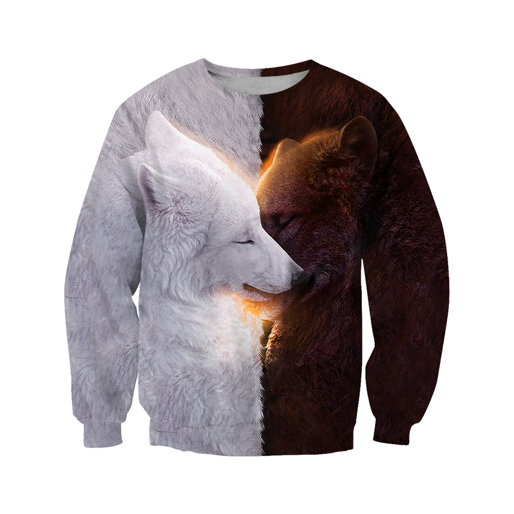 Wolf 3D All Over Printed Shirts For Men and Women JJ280402-Apparel-TT-Sweatshirts-S-Vibe Cosy™