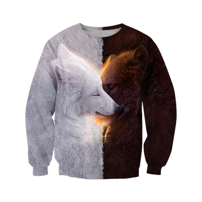 Wolf 3D All Over Printed Shirts For Men and Women JJ280402-Apparel-TT-Sweatshirts-S-Vibe Cosy™