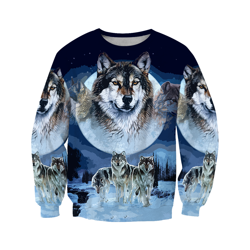 Native Wolf 3D Hoodie MP889-Apparel-MP-Sweatshirt-S-Vibe Cosy™