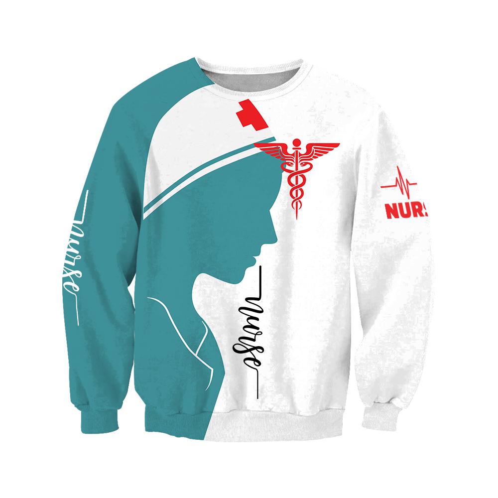 Beautiful Nurse 3D All Over Printed Shirts For Men and Women JJ130401-Apparel-TT-Sweatshirts-S-Vibe Cosy™