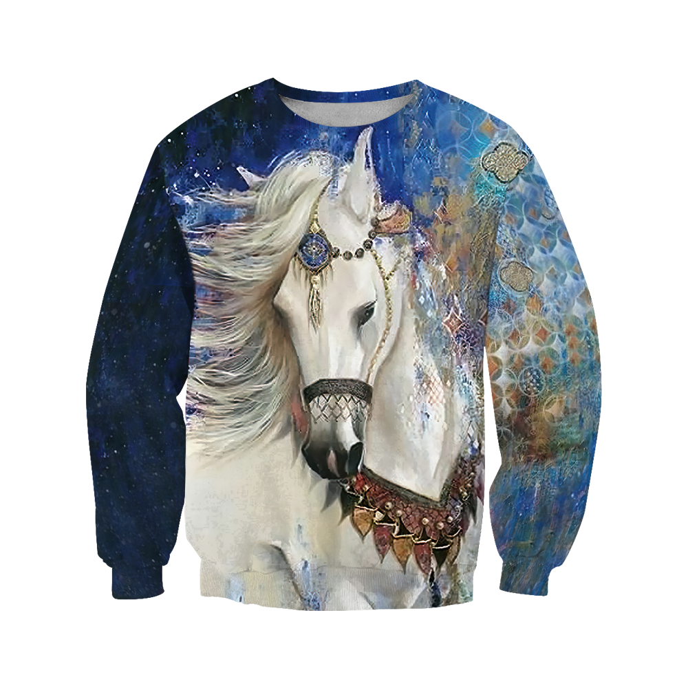 Love Horses 3D All Over Printed Shirts For Men And Women JJ110402-Apparel-MP-Sweatshirts-S-Vibe Cosy™