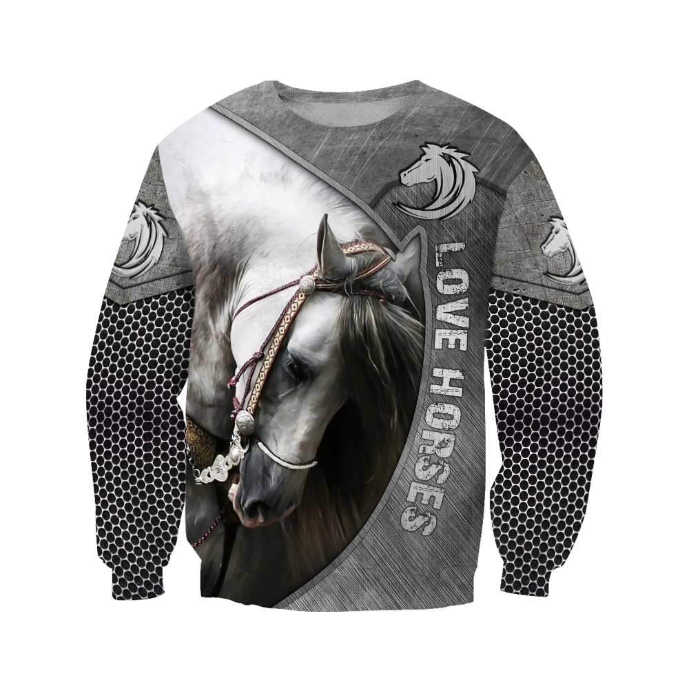 Love Beautiful Horse 3D All Over Printed Shirts MP12052001-Apparel-MP-Sweatshirts-S-Vibe Cosy™