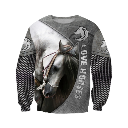 Love Beautiful Horse 3D All Over Printed Shirts MP12052001-Apparel-MP-Sweatshirts-S-Vibe Cosy™