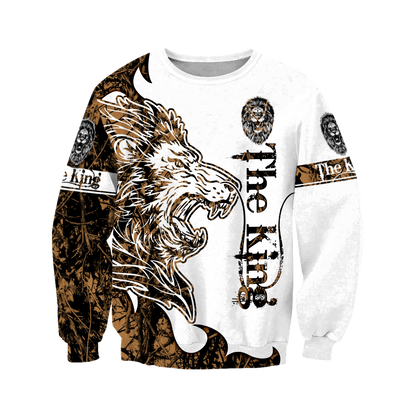 The King Lion Tattoo Over Printed Hoodie TP