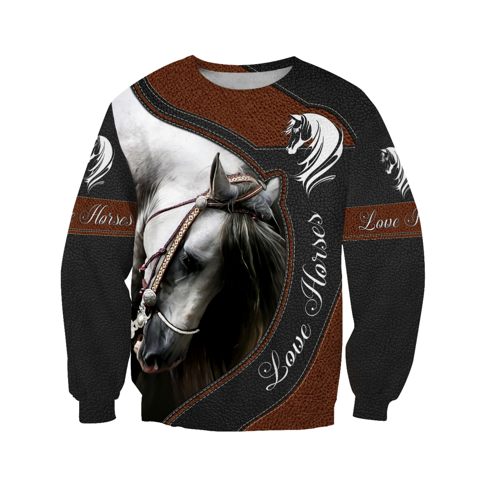 Love Beautiful Horse 3D All Over Printed Shirts JJ15052002-Apparel-MP-Sweatshirts-S-Vibe Cosy™