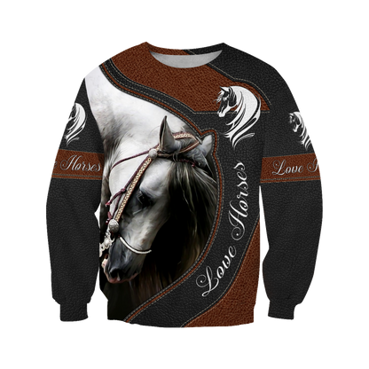 Love Beautiful Horse 3D All Over Printed Shirts JJ15052002-Apparel-MP-Sweatshirts-S-Vibe Cosy™