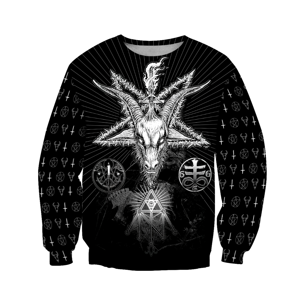 Satanic Tribal 3D All Over Printed Hoodie Shirts For Men And Women JJ25052001-Apparel-MP-Sweatshirt-S-Vibe Cosy™