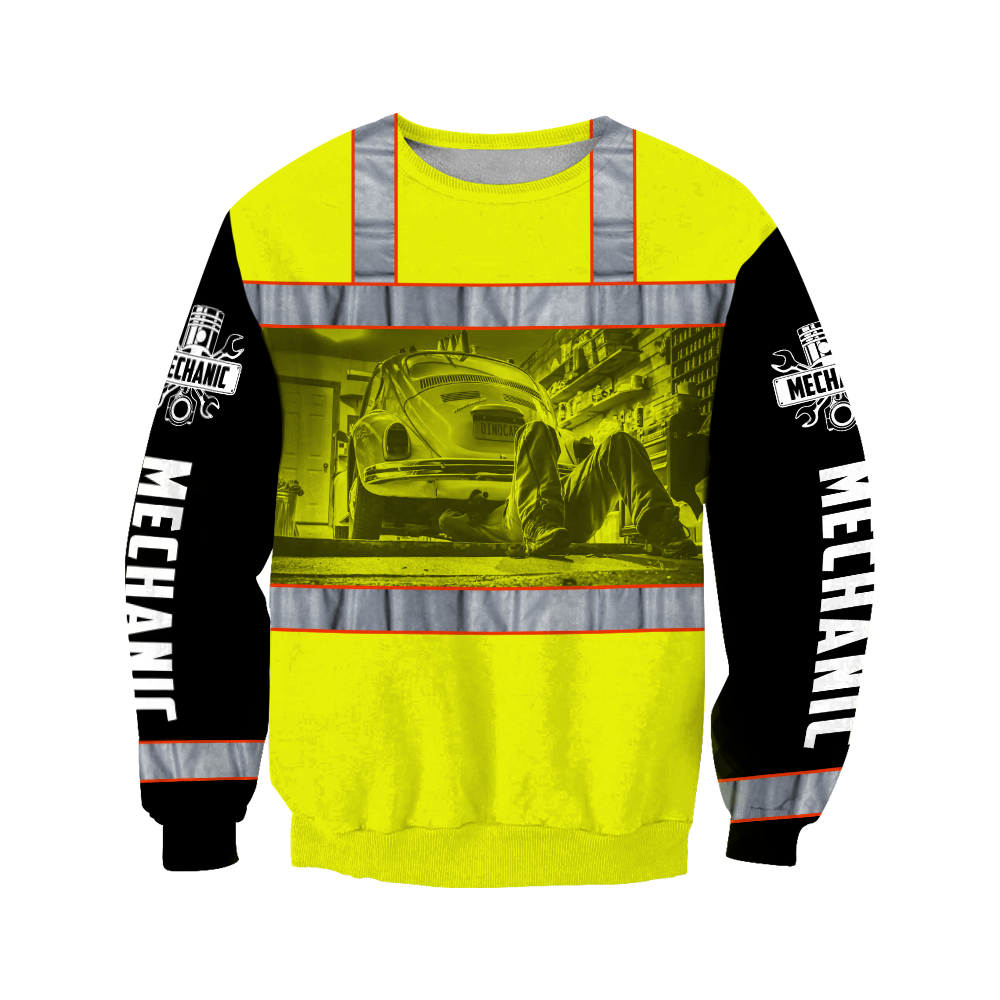 Mechanic 3D All Over Printed Hoodie For Men and Women JJW10102004