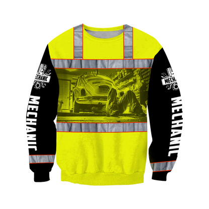 Mechanic 3D All Over Printed Hoodie For Men and Women JJW10102004