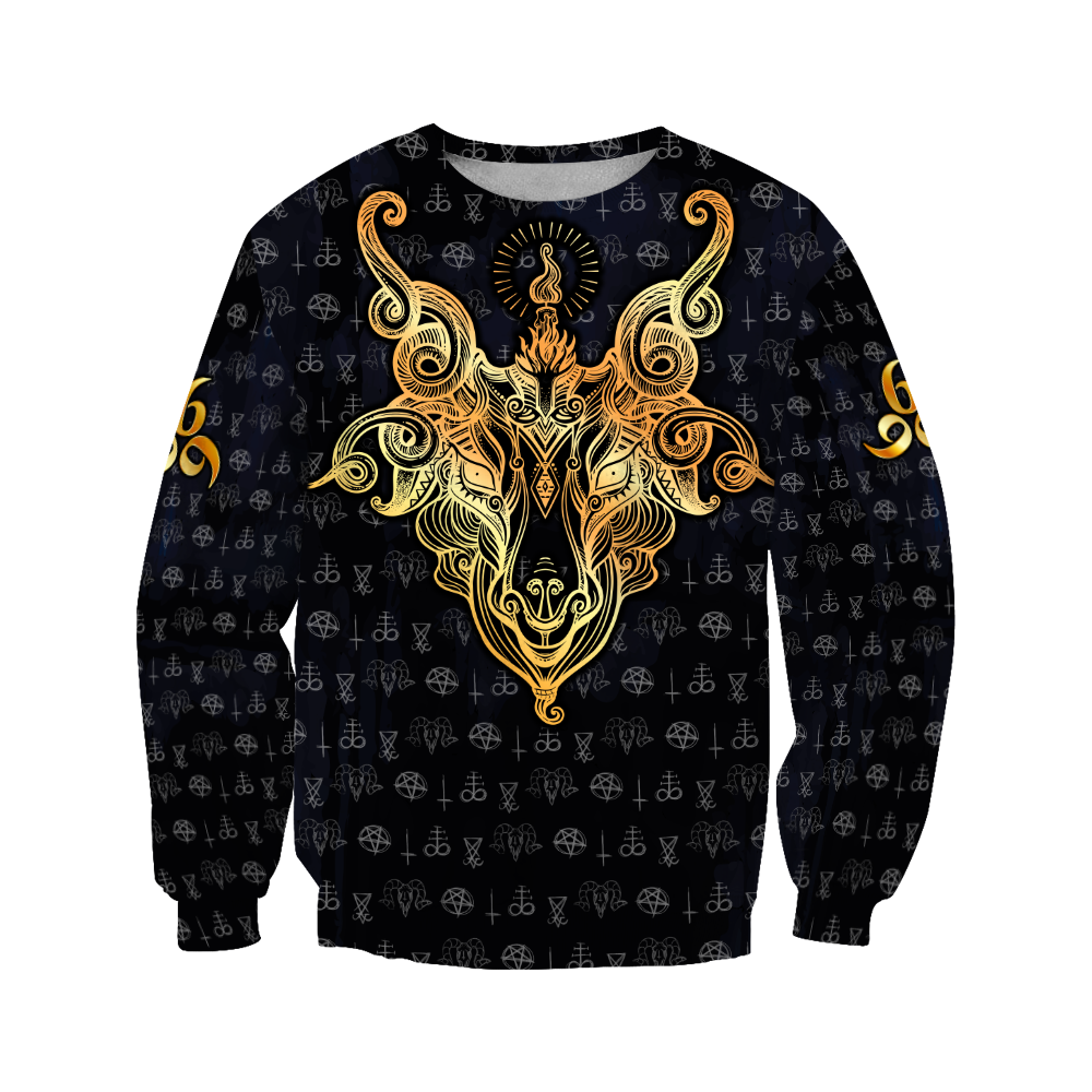 Satanic Tribal 3D All Over Printed Hoodie Shirts For Men And Women JJ25052003-Apparel-MP-Sweatshirt-S-Vibe Cosy™