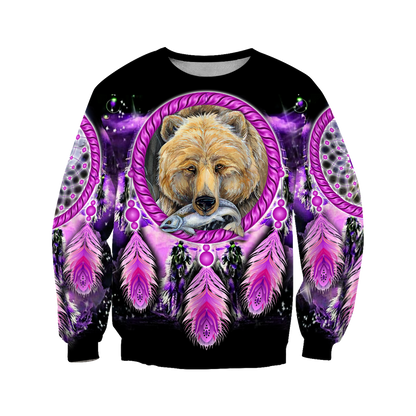 Native American Bear 3D All Over Printed Shirts JJ21052002-Apparel-MP-Sweatshirt-S-Vibe Cosy™