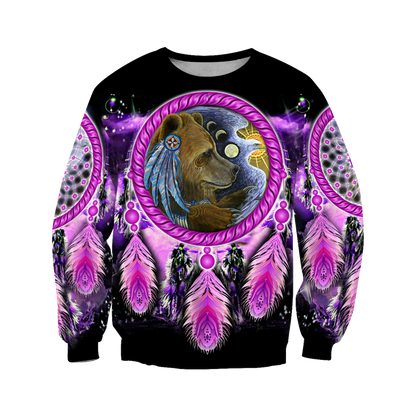 Native American Bear 3D All Over Printed Shirts JJ21052001-Apparel-MP-Sweatshirt-S-Vibe Cosy™