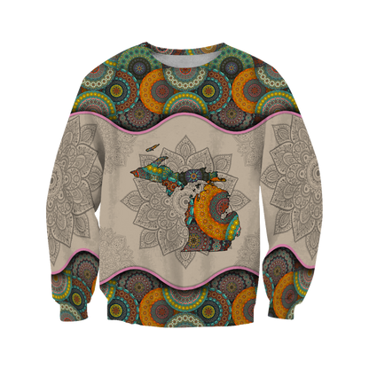 Awesome Vintage Mandala Michigan 3D All Over Printed Shirts Hoodie JJ27052002-Apparel-MP-Sweatshirts-S-Vibe Cosy™