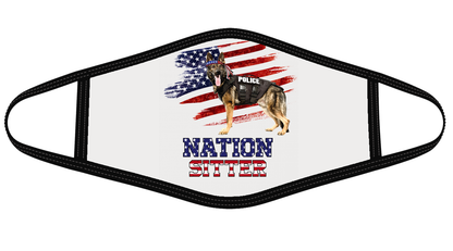 Nation Sitter Police Dog Pi261201-Apparel-Amsbk-Face Cover-White-3pcs-Vibe Cosy™