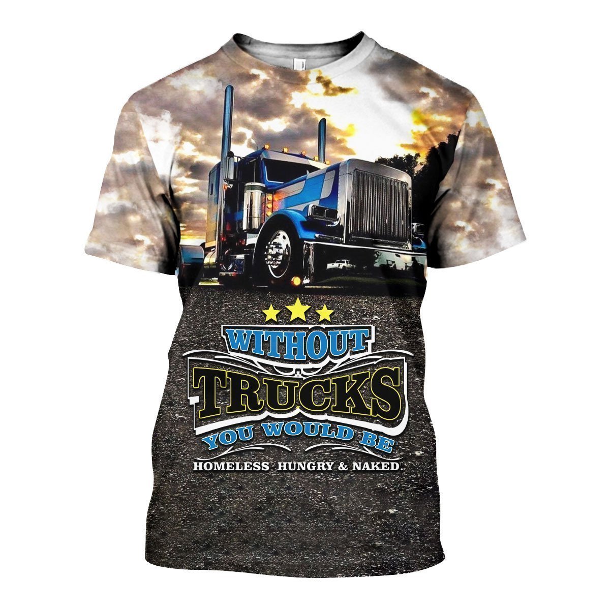 3D All Over Printed Truck Shirts And Shorts-Apparel-HP Arts-T-Shirt-S-Vibe Cosy™