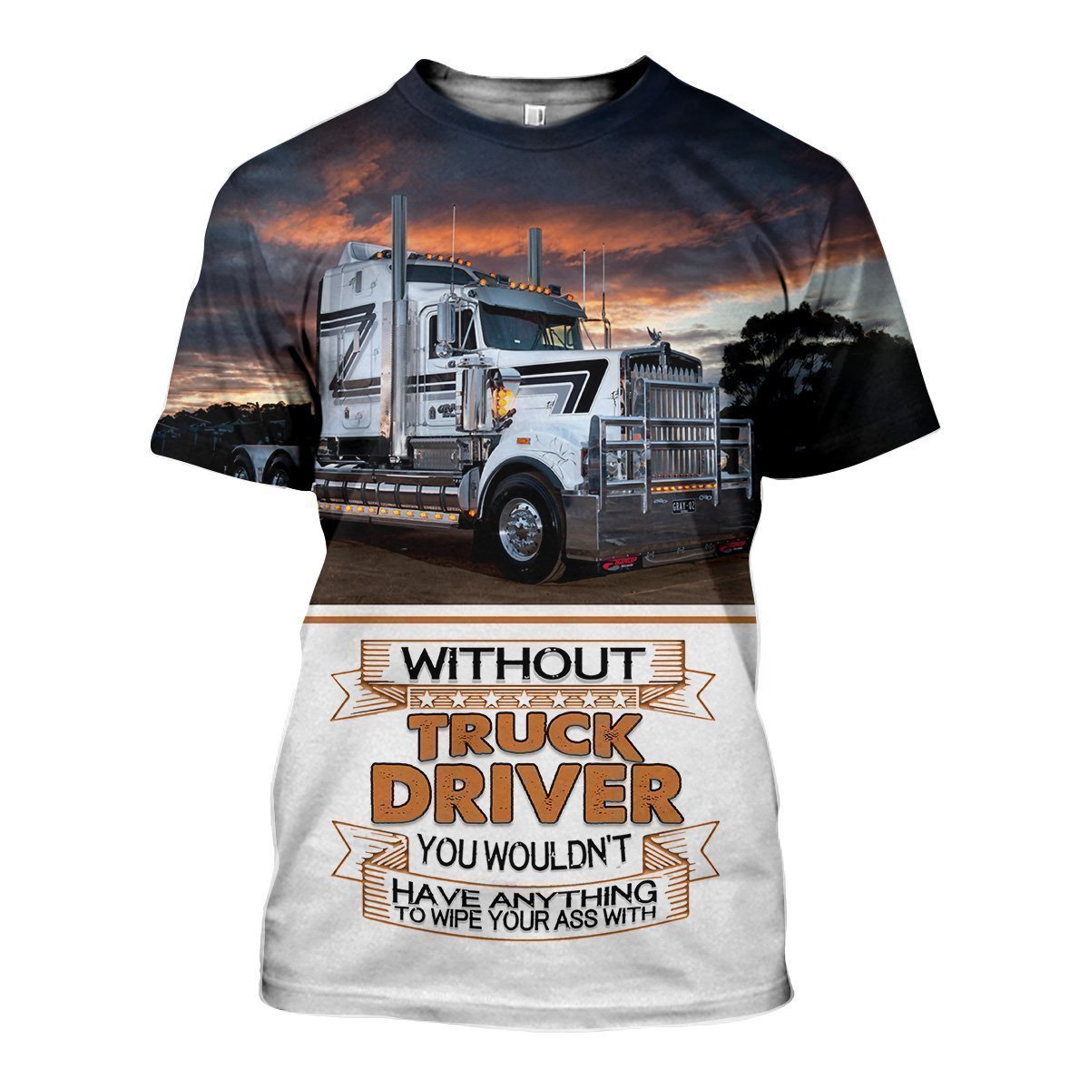 3D All Over Printed Truck Kenworth Shirts-Apparel-HP Arts-T-Shirt-S-Vibe Cosy™