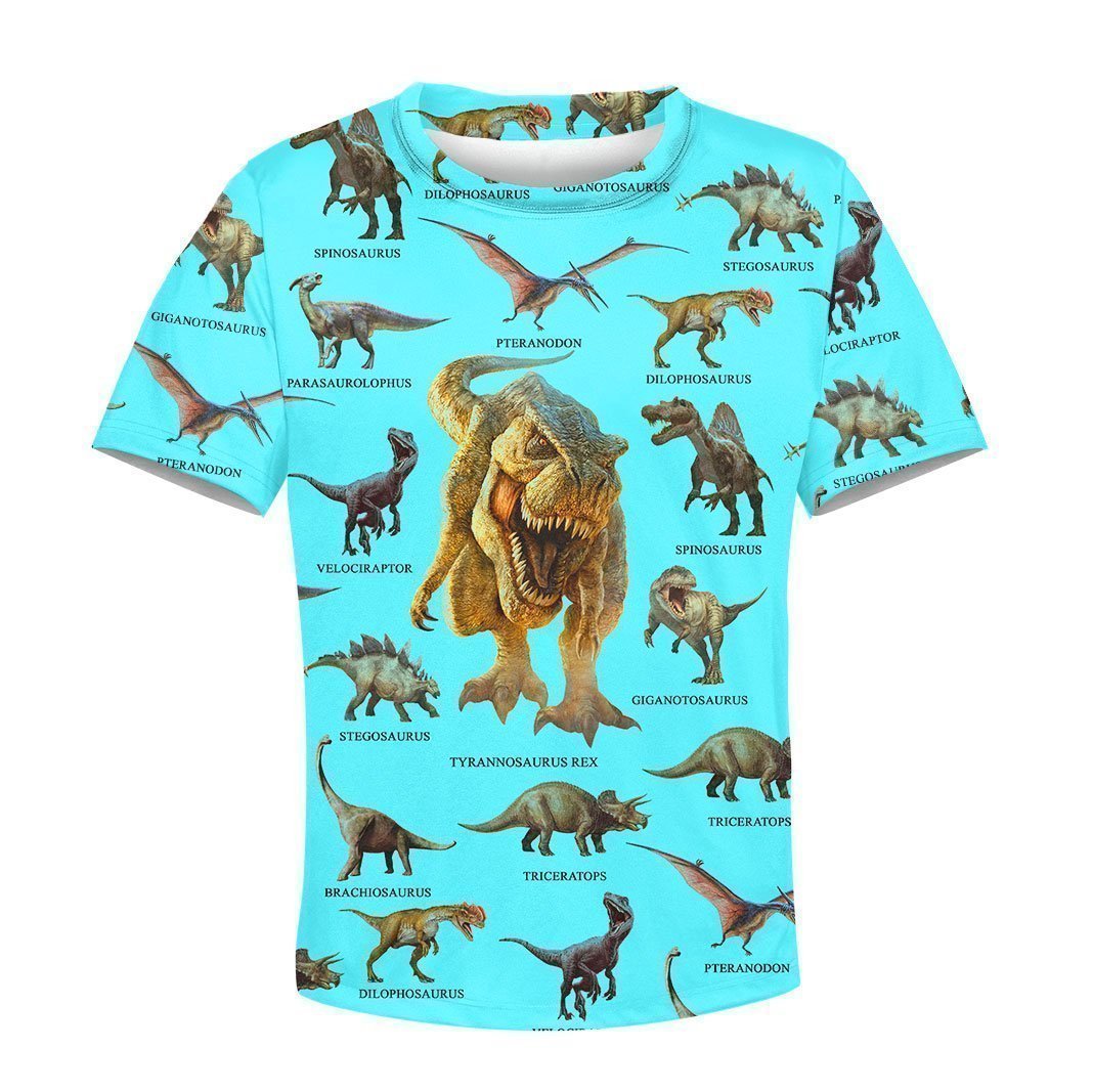 3D All Over Printed Blue Dinosaurs T-Rex Shirts-Apparel-HP Arts-T-Shirt-TODDLER 2T-Vibe Cosy™