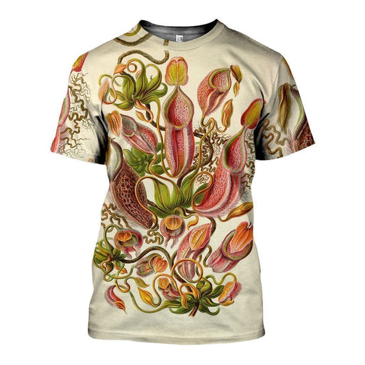 3D All Over Printed Carnivorous Plants Shirts And Shorts-Apparel-HP Arts-T-Shirt-S-Vibe Cosy™