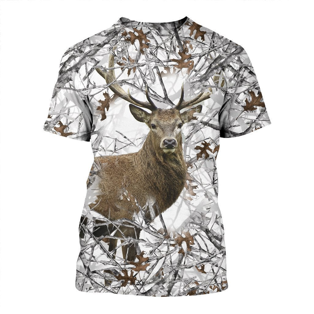 3D All Over Printed Camo Hunting Deer-Apparel-HP Arts-T-Shirt-S-Vibe Cosy™