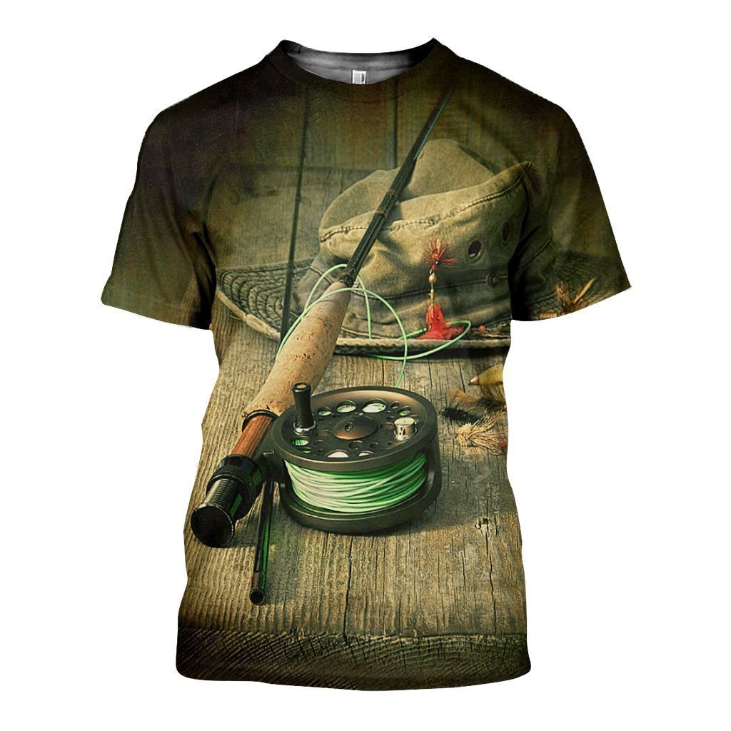 3D All Over Printed Fishing Equipment Shirts-Apparel-HP Arts-T-Shirt-S-Vibe Cosy™