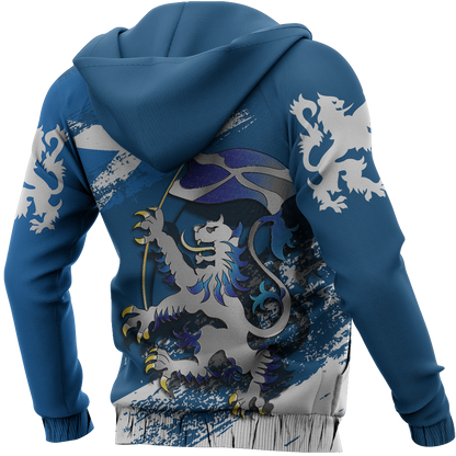 Scottish Rampant Lion Holding The Flag Hoodie-Apparel-HD09-Hoodie-S-Vibe Cosy™