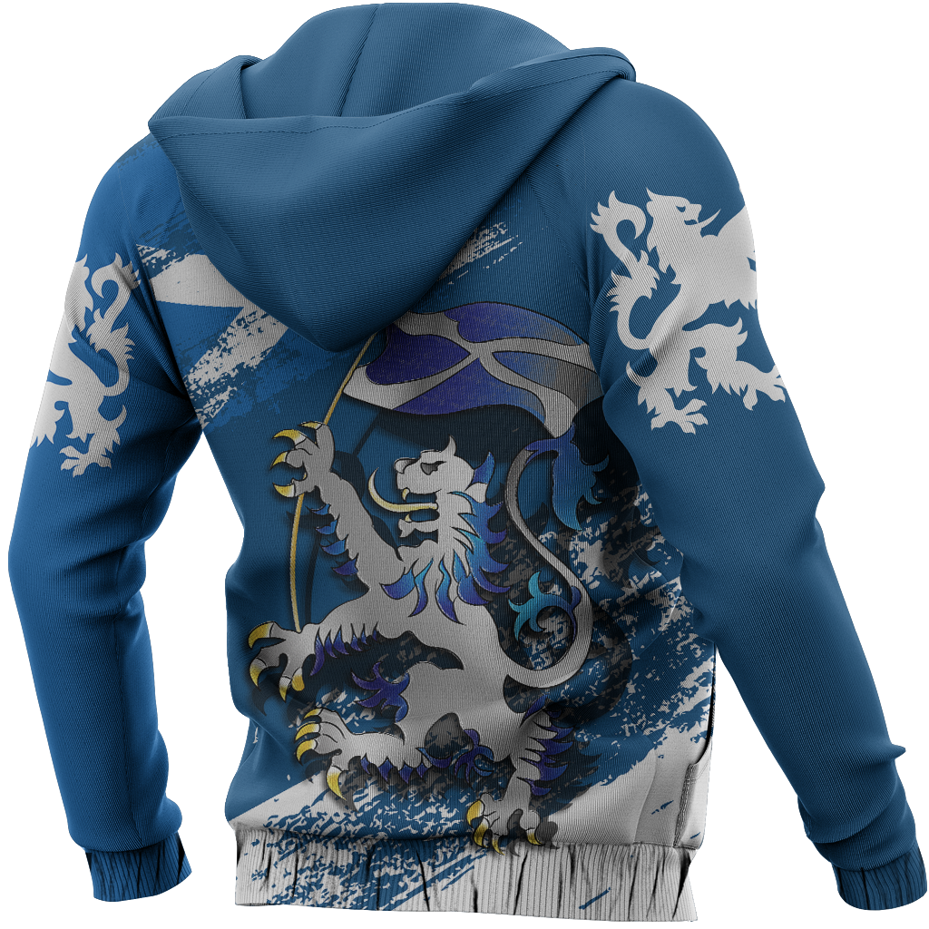 Scottish Rampant Lion Holding The Flag Hoodie HD1236-Apparel-PL8386-Hoodie-S-Vibe Cosy™