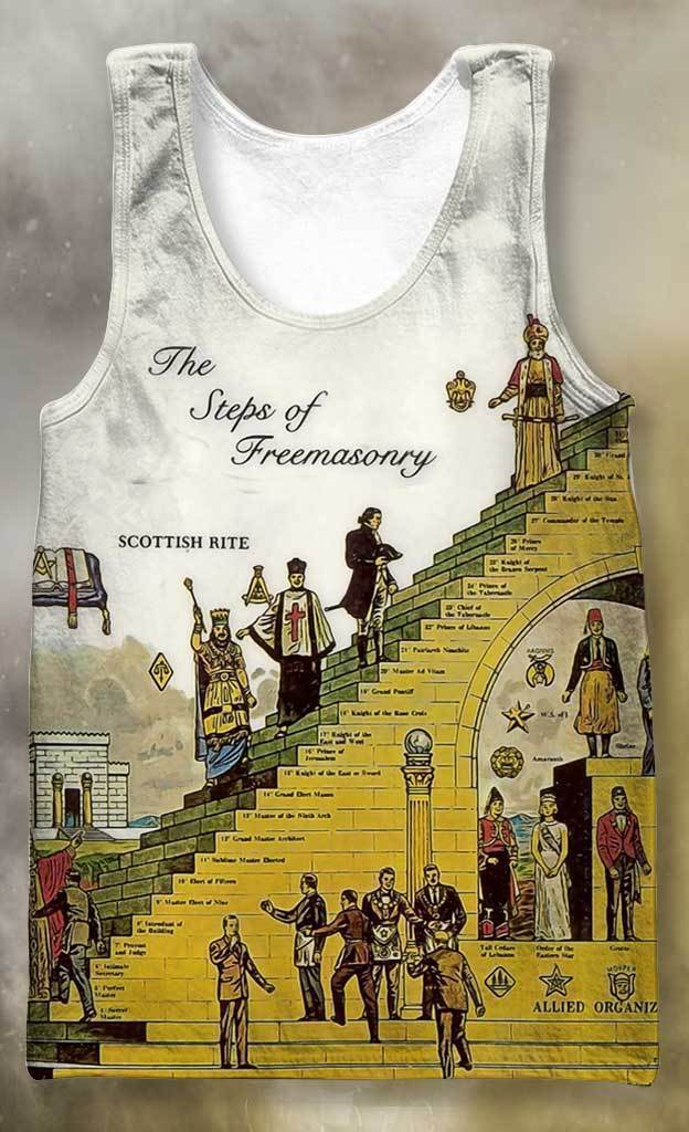 3D All Over Print Hierarchy of Masons Hoodie-Apparel-HD09-Tank Top-S-Vibe Cosy™