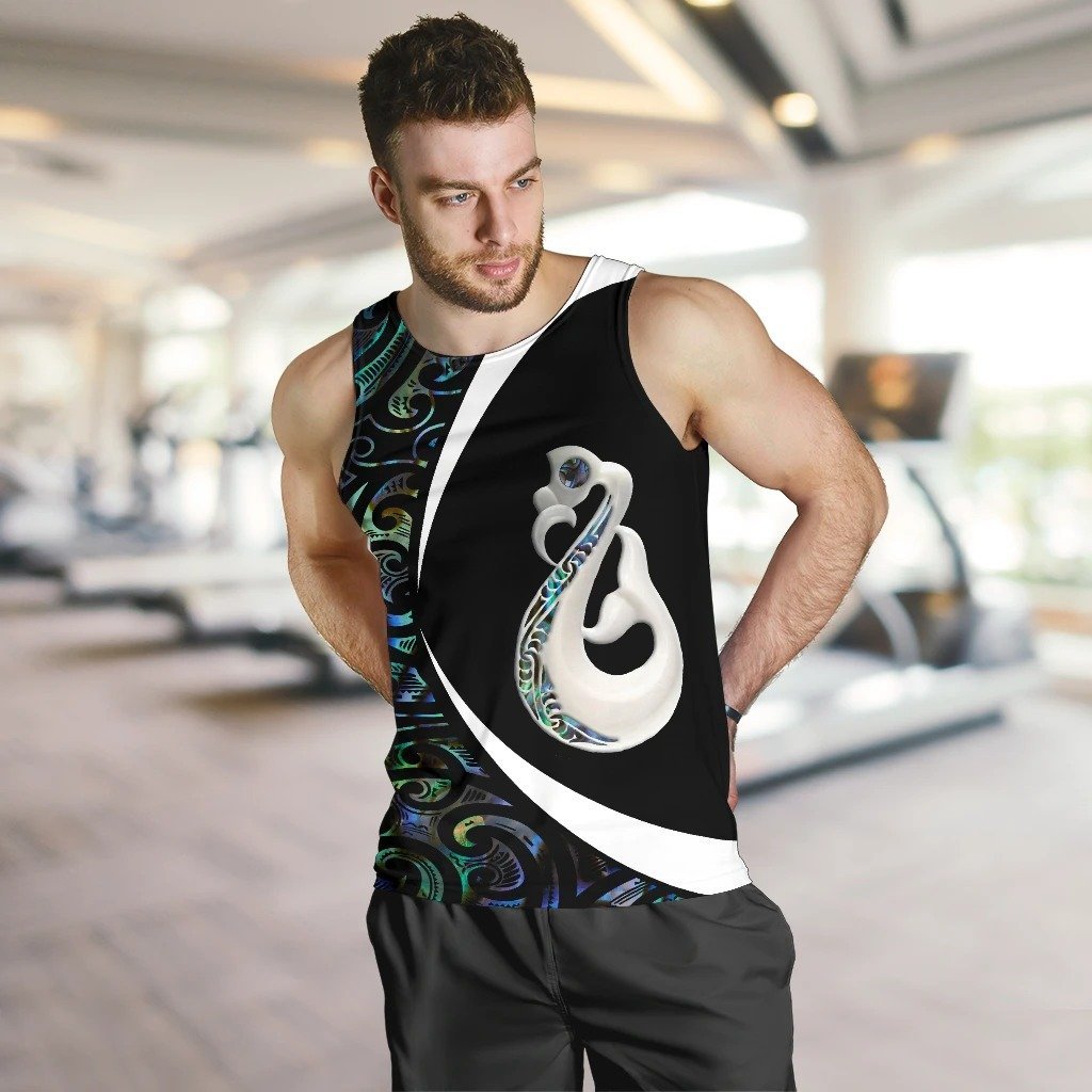 The maori Manaia Paua Shell Circle Style HC15901-Apparel-Huyencass-Tank Top-S-Vibe Cosy™