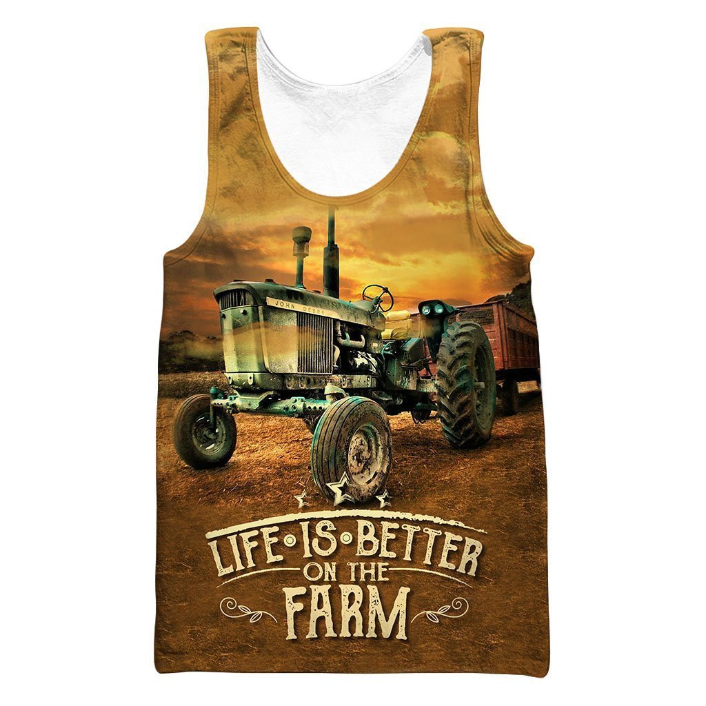 Life Is Better On The Farm Hoodie-Apparel-HD09-Tank Top-S-Vibe Cosy™